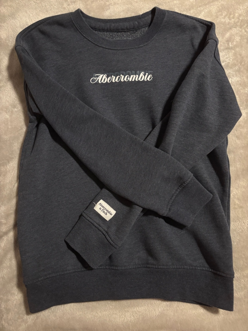 Abercrombie & Fitch Dark Charcoal Gray Pullover Sweatshirt